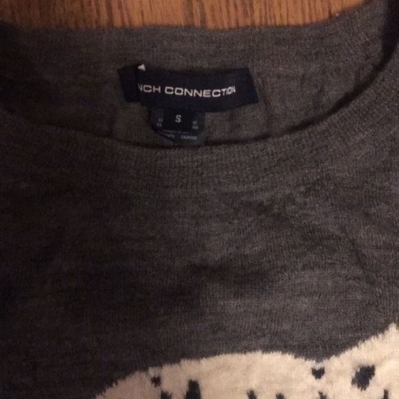 french connection 83% wool grey sweater - Picture 2 of 4